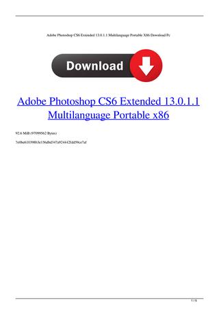 Photoshop cs6 portable mac download